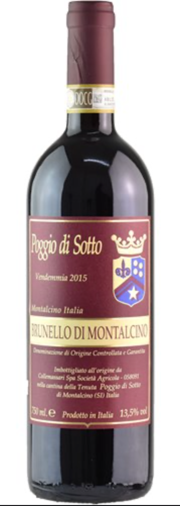 Poggio di Sotto Brunello di Montalcino 2015 wine bottle